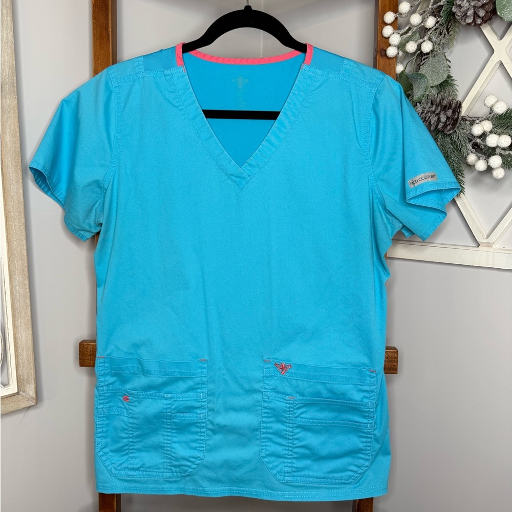 Med Couture Blue Boxy Short Sleeve Tee